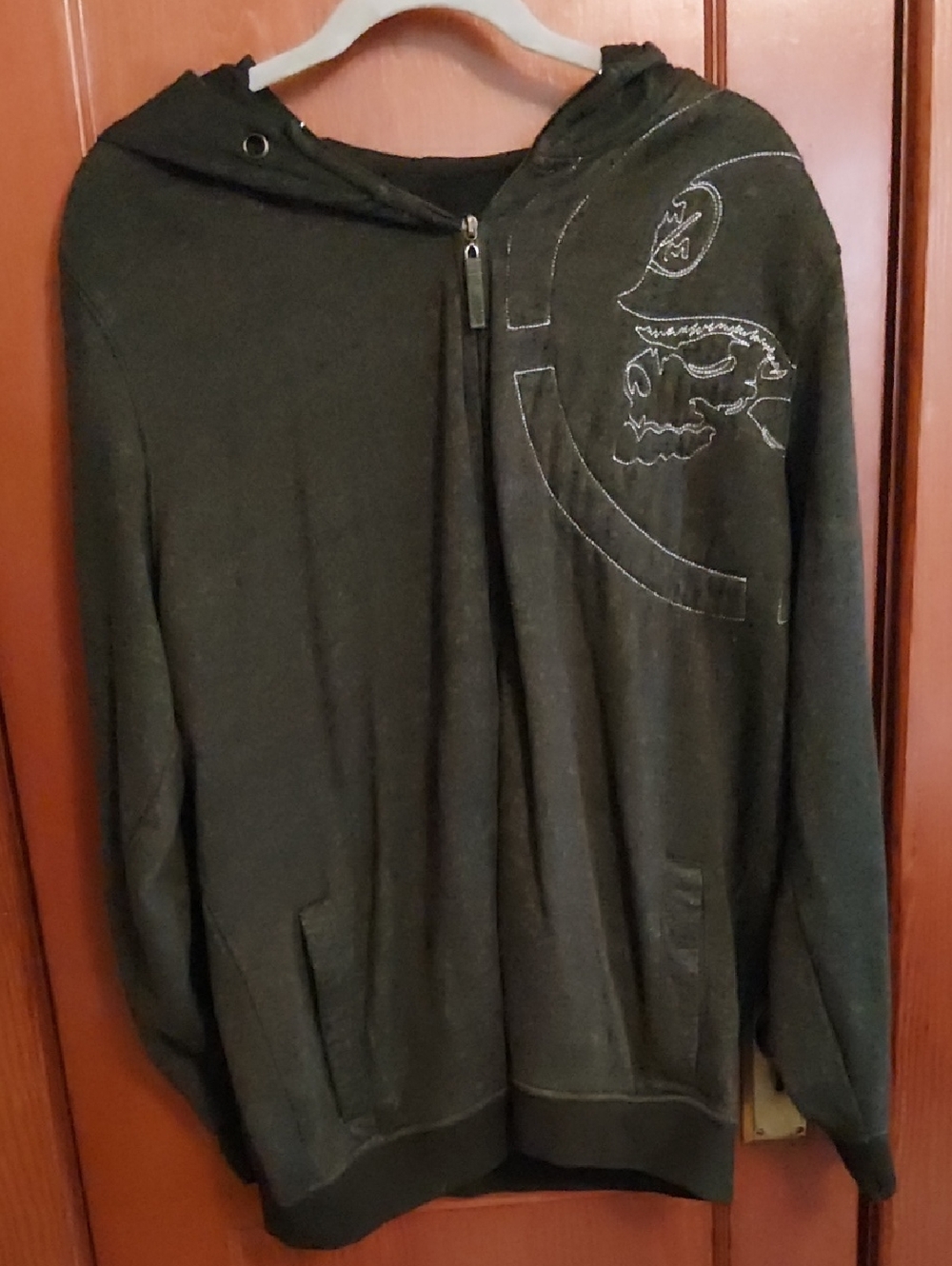 Metal Mulisha Men's Black Zip-Up Hoodie with Skull Graphic